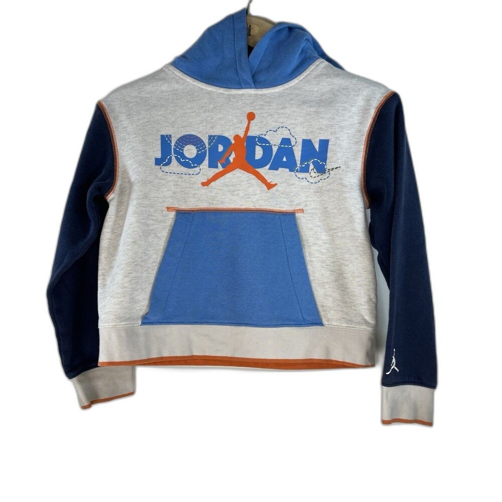 Air Jordan Hoodie Pullover Sweatshirt Boys Sz Large L Youth Kids Fleece Summer